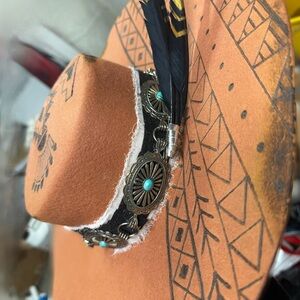 Custom burned felt hat